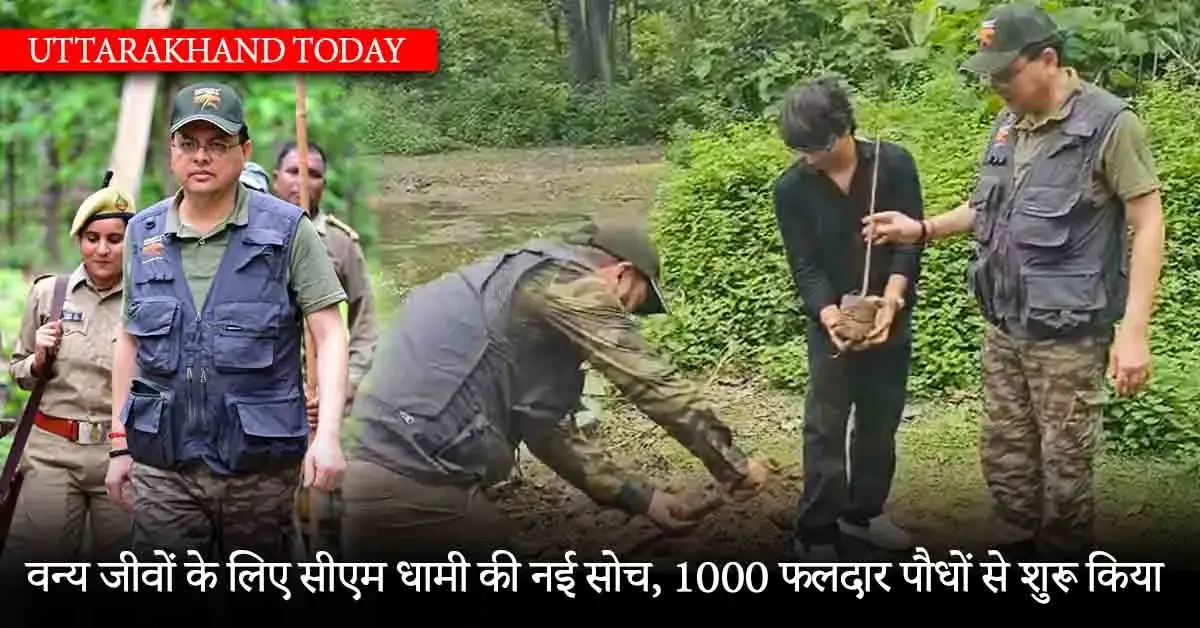 CM Dhami's new thinking for the wildlife campaign started with 1000 fruit plants