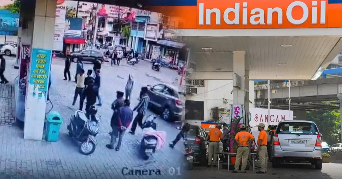 Haldwani petrol pump fight video